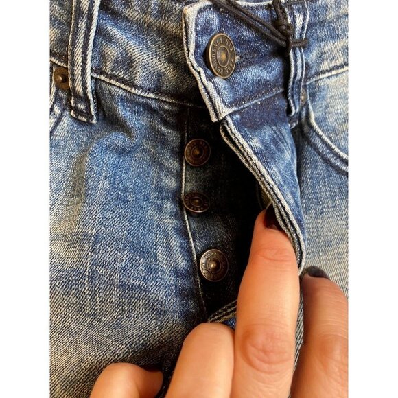 Six week Residency BNWOT skinny jeans sz 30 button fly vintage indigo - Picture 4 of 7